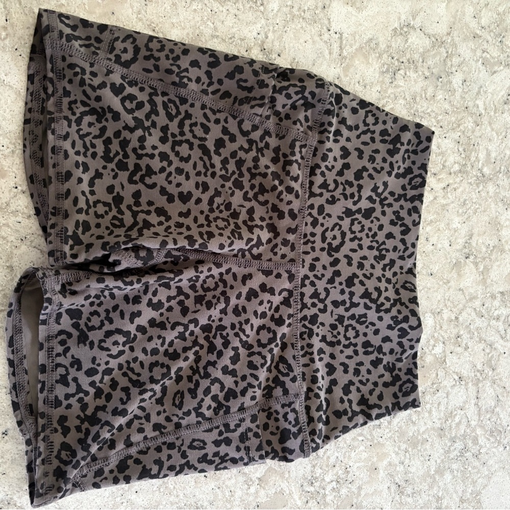 Evolution and Creation Leopard Pattern Gym Shorts